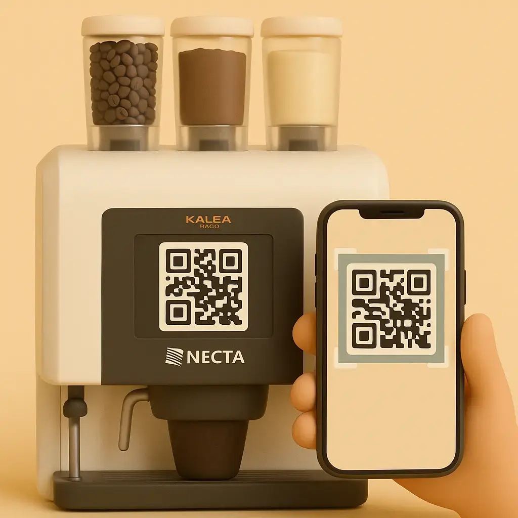 coffee with qr code
