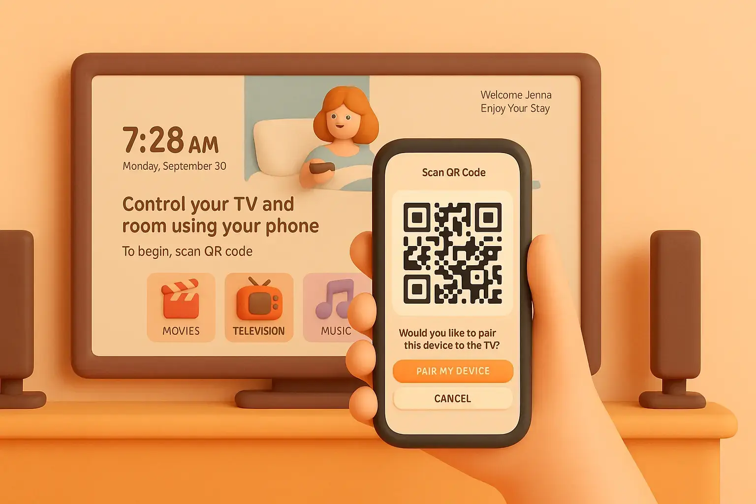 coffee with qr code
